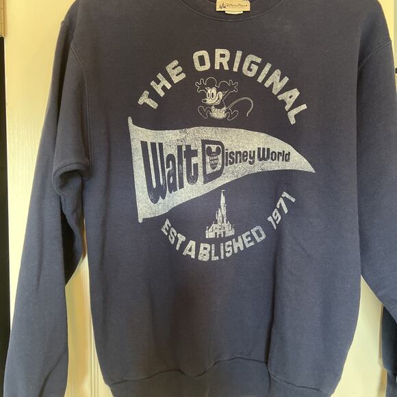 Disney Parks Navy Blue The Original Walt Disney World Sweatshirt - Size Small - Picture 1 of 6